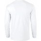 BLANC - Tee-shirt professionnel de travail à manches longues 100% coton homme médical auxiliaire de vie infirmier aide a domicil