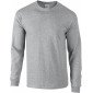 GRIS - Tee-shirt professionnel de travail à manches longues 100% coton homme médical auxiliaire de vie infirmier aide a domicile