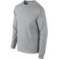 GRIS - Tee-shirt professionnel de travail à manches longues 100% coton homme aide a domicile infirmier auxiliaire de vie médical