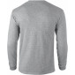 GRIS - Tee-shirt professionnel de travail à manches longues 100% coton homme auxiliaire de vie infirmier aide a domicile médical