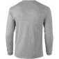 GRIS - Tee-shirt professionnel de travail à manches longues 100% coton homme médical auxiliaire de vie infirmier aide a domicile