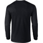 NOIR - Tee-shirt professionnel de travail à manches longues 100% coton homme auxiliaire de vie infirmier aide a domicile médical