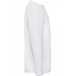 BLANC - Tee-shirt professionnel de travail à manches longues 100% coton homme aide a domicile infirmier auxiliaire de vie médica