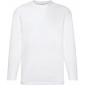 BLANC - Tee-shirt professionnel de travail à manches longues 100% coton homme aide a domicile infirmier auxiliaire de vie médica
