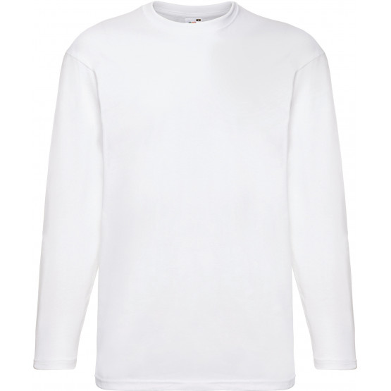 BLANC - Tee-shirt professionnel de travail à manches longues 100% coton homme médical aide a domicile infirmier auxiliaire de vi