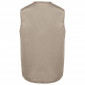 BEIGE - Gilet de travail professionnel homme manutention artisan transport chantier