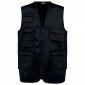 NOIR - Gilet de travail professionnel homme logistique artisan manutention chantier