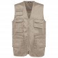 BEIGE - Gilet de travail professionnel homme logistique artisan manutention chantier