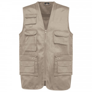 GRIS - Gilet de travail professionnel homme manutention artisan logistique chantier