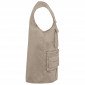 BEIGE - Gilet de travail professionnel homme logistique artisan manutention chantier