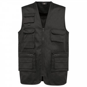 GRIS - Gilet de travail professionnel homme manutention artisan logistique chantier