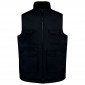 NOIR - Gilet de travail professionnel mixte manutention artisan logistique chantier