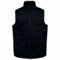 NOIR - Gilet de travail professionnel mixte logistique artisan manutention chantier