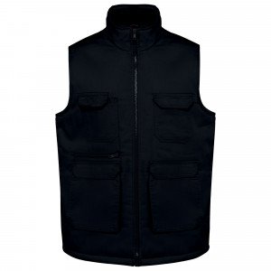 BLANC - Gilet de travail professionnel mixte chantier logistique artisan transport