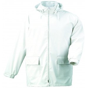 BLANC - Veste de travail professionnelle à manches longues homme serveur hôtel cuisine restaurant