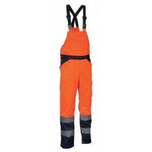 ORANGE/MARINE - Combinaison professionnelle de travail homme chantier manutention artisan logistique