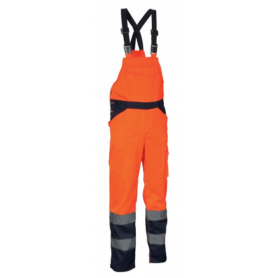 ORANGE/MARINE - Combinaison professionnelle de travail homme manutention artisan transport chantier