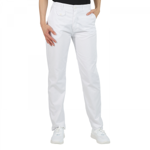 BLANC - Pantalon professionnel de travail femme auxiliaire de vie médical aide a domicile infirmier