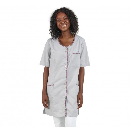 PERLE/FLEURS - Blouse professionnelle de travail à manches courtes femme - PROMO