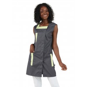 NOIR/FUCHSIA - Blouse professionnelle de travail sans manches femme menage auxiliaire de vie entretien aide a domicile