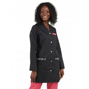 ROSE/CAMELIA - Blouse professionnelle de travail blanche à manches transformables femme internat entretien foyer menage