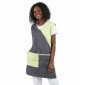 ARDOISE/ANIS - Chasuble tablier blouse professionnel femme entretien aide a domicile menage auxiliaire de vie