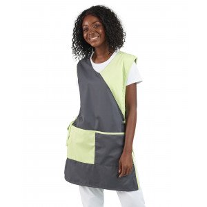 ARDOISE/ANIS - Chasuble tablier blouse professionnel femme auxiliaire de vie menage aide a domicile entretien