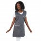 ARDOISE/FLEURS - Chasuble tablier blouse professionnel femme menage aide a domicile entretien auxiliaire de vie