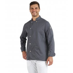 ARDOISE - Veste de cuisine manches longues professionnelle de travail à manches longues mixte hôtel restaurant serveur cuisine