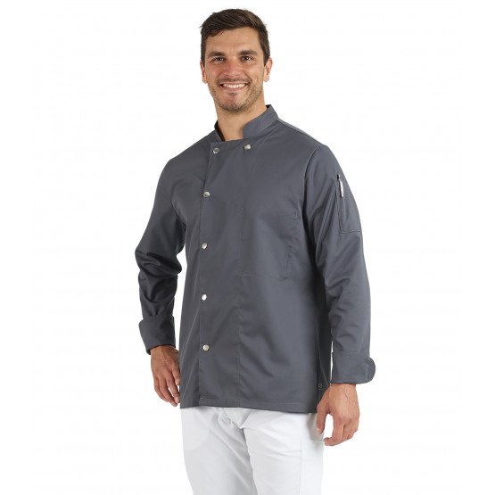 ARDOISE - Veste de cuisine manches longues professionnelle de travail à manches longues mixte hôtel restaurant serveur cuisine