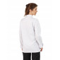 BLANC - Veste de cuisine manches longues professionnelle de travail à manches longues mixte restaurant serveur restauration cui
