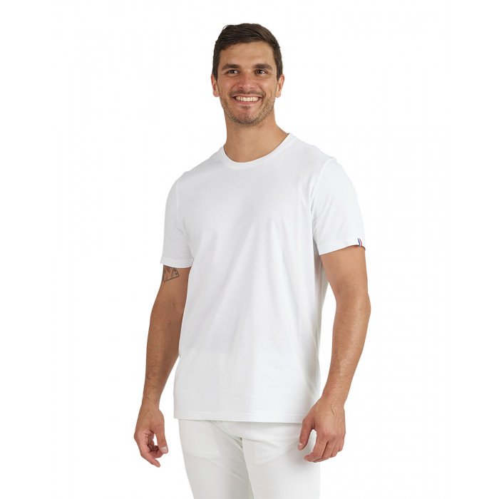 T-shirt pour homme en coton peigné BLANC