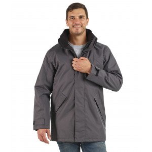 GRIS - Parka professionnel de travail mixte logistique artisan manutention chantier