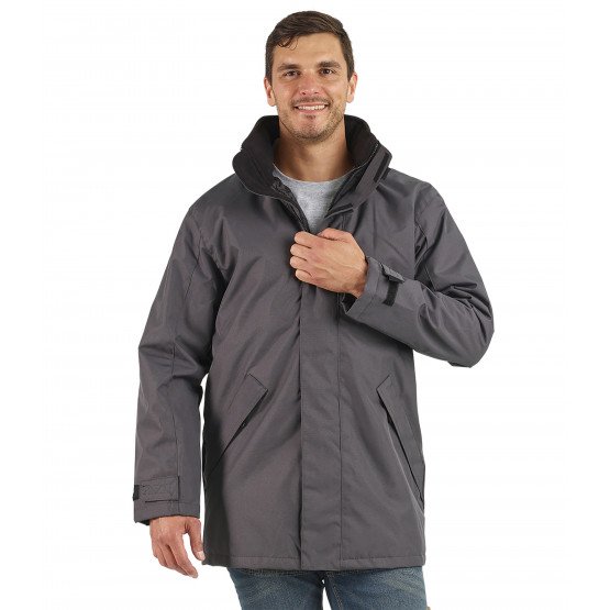 GRIS - Parka professionnel de travail mixte logistique chantier transport artisan