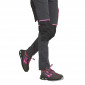 GRIS/FUCHSIA - Chaussure de sécurité S1PS professionnelle de travail en cuir EN ISO 20345 S1PS femme logistique chantier manute