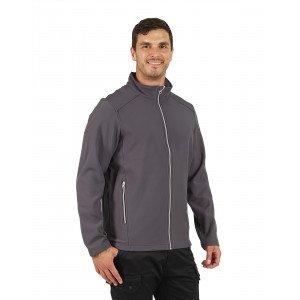 ARDOISE - Veste softshell professionnelle de travail à manches longues homme menage auxiliaire de vie entretien aide a domicile