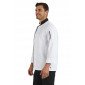 BLANC/NOIR - Veste de cuisine manches longues professionnelle de travail à manches longues homme cuisine restaurant restauration