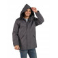 GRIS - Parka professionnel de travail mixte logistique chantier transport artisan