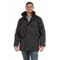 NOIR - Parka professionnel de travail mixte logistique chantier transport artisan