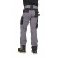 GRIS/NOIR - Pantalon de travail professionnel homme logistique chantier manutention artisan