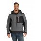 GRIS/NOIR - Softshell professionnelle de travail homme logistique artisan manutention chantier
