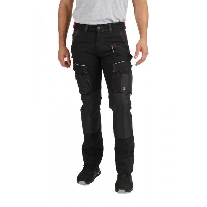Pantalon de travail PERCEUSE multipoches gris/noir - LMA - Taille 44