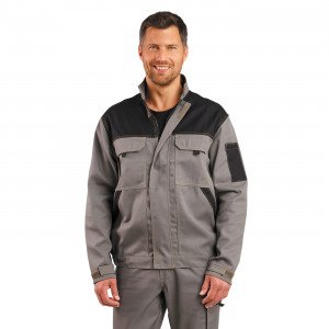 TAUPE/NOIR - Blouson professionnel de travail homme - PROMO transport artisan manutention chantier