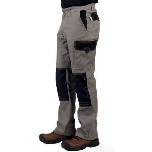 TAUPE/NOIR - Pantalon de travail professionnel homme - PROMO logistique artisan transport chantier