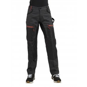 GRIS/NOIR - Pantalon de travail professionnel femme logistique chantier transport artisan