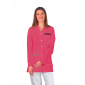 FUCHSIA/WAX - Tunique professionnelle de travail blanche à manches longues femme - PROMO auxiliaire de vie médical aide a domic