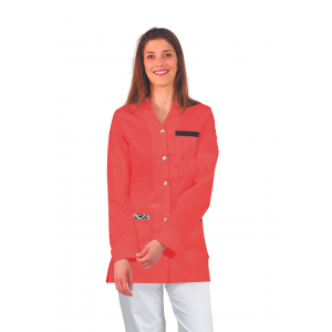 MARINE/AFRIKA - Tunique professionnelle de travail blanche à manches longues femme - PROMO aide a domicile médical auxiliaire d