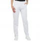 BLANC - Pantalon professionnel de travail 100% coton femme aide a domicile infirmier auxiliaire de vie médical