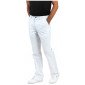 BLANC - Pantalon professionnel de travail 100% coton homme auxiliaire de vie infirmier aide a domicile médical