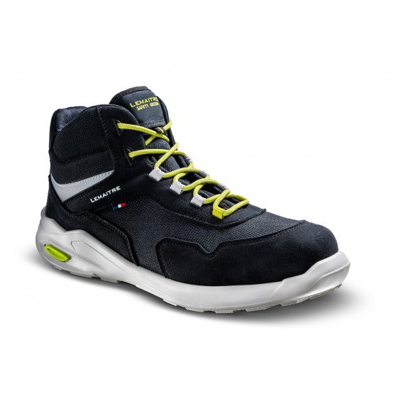 NOIR - Chaussure de sécurité S3S professionnelle de travail noire EN ISO 20345 S3S mixte chantier logistique artisan manutention
